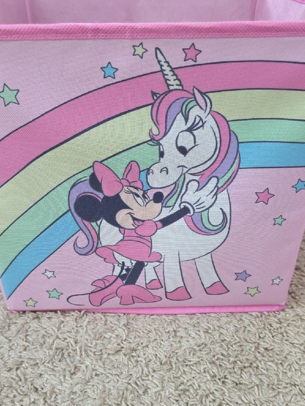 Pink Minnie Mouse Unicorn Storage Bins - Set of 4
